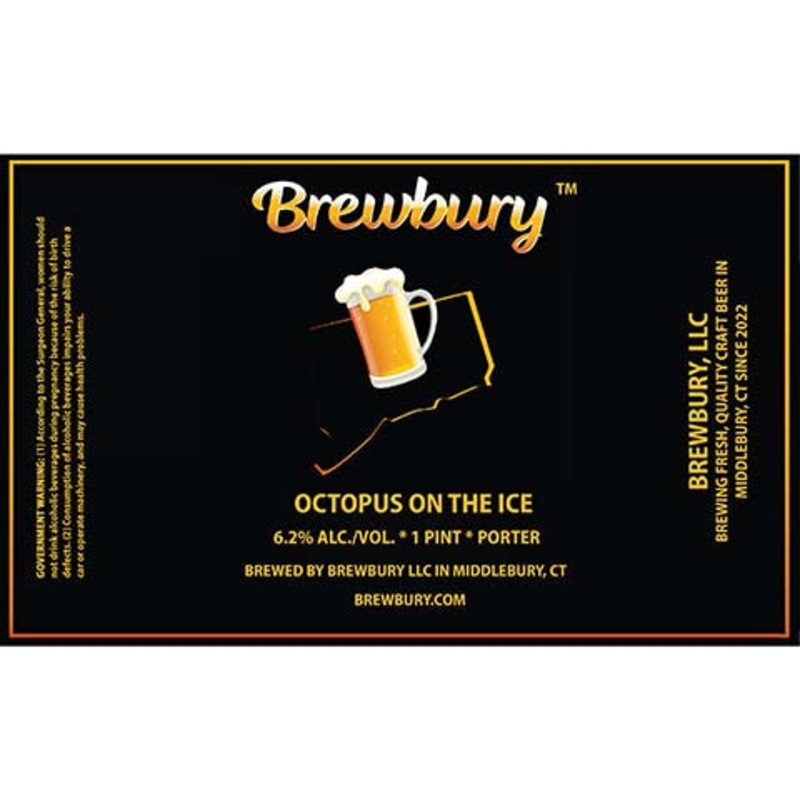 Brewbury Octopus On The Ice Porter 16OZ SINGLE CAN