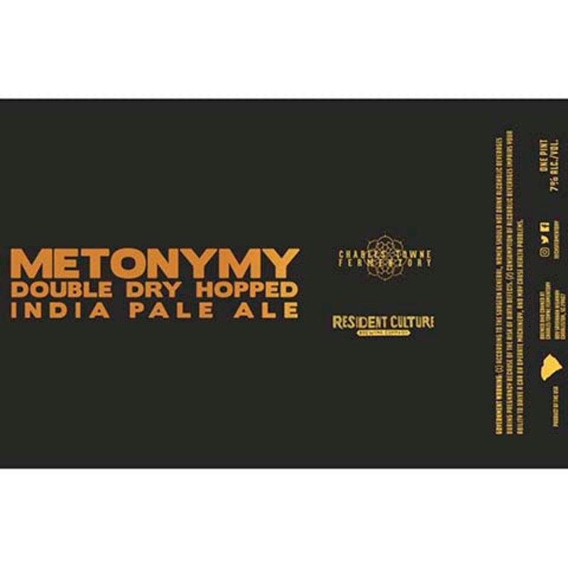 Charles Towne Fermentory Metonymy IPA 16OZ SINGLE CAN