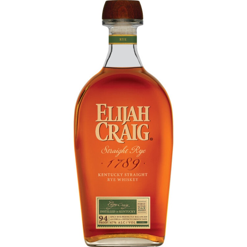ELIJAH CRAIG STRAIGHT RYE WHISKEY 94 750ML 750ML