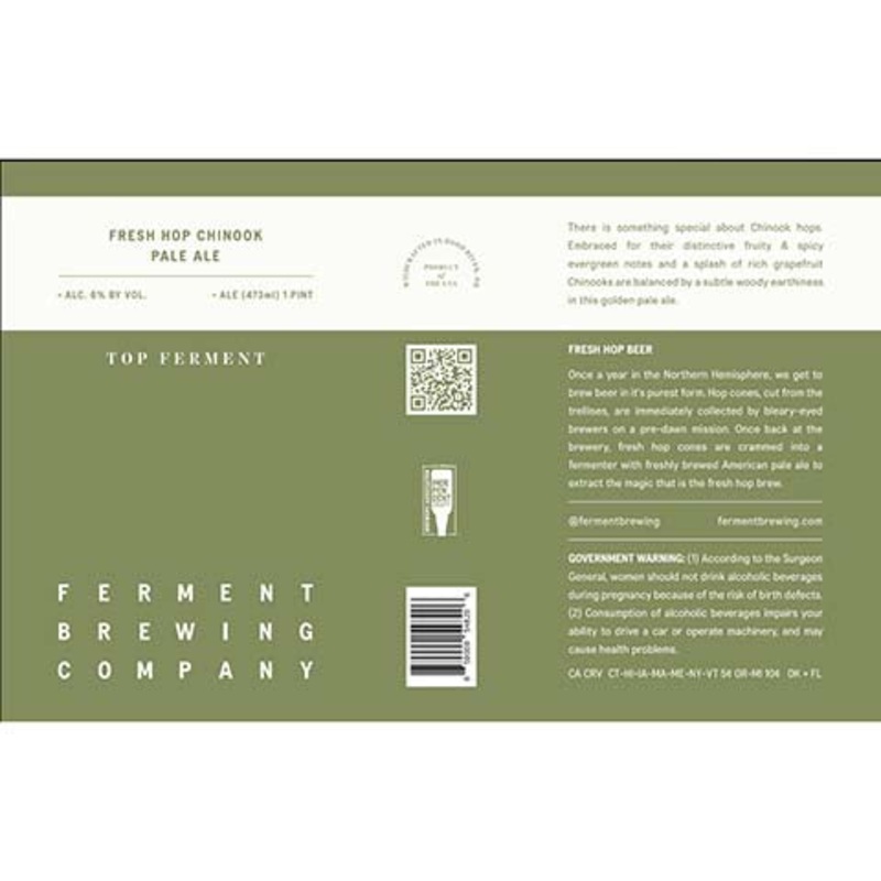 Ferment Fresh Hop Chinook Pale Ale 16OZ SINGLE CAN