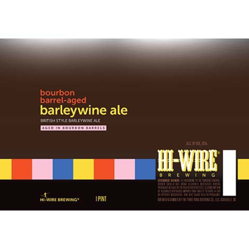 Hi-Wire Brewing Bourbon Barrel-Aged Barleywine Ale 16OZ SINGLE CAN