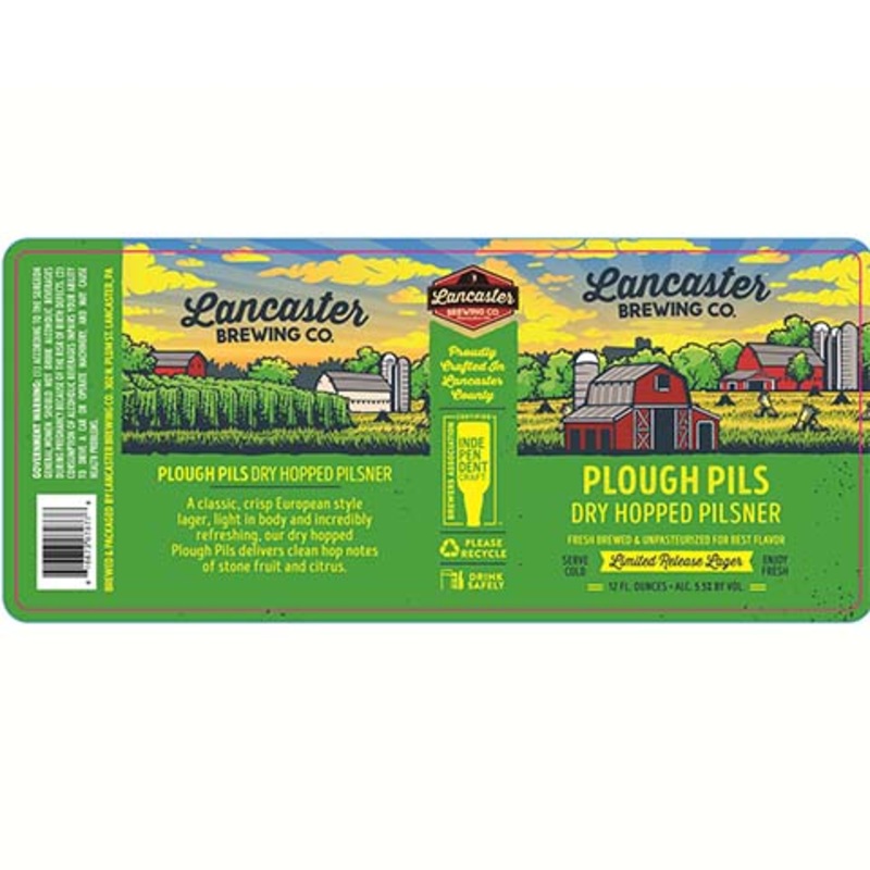 Lancaster Plough Pils Dry-Hopped Pilsner 12OZ SINGLE CAN