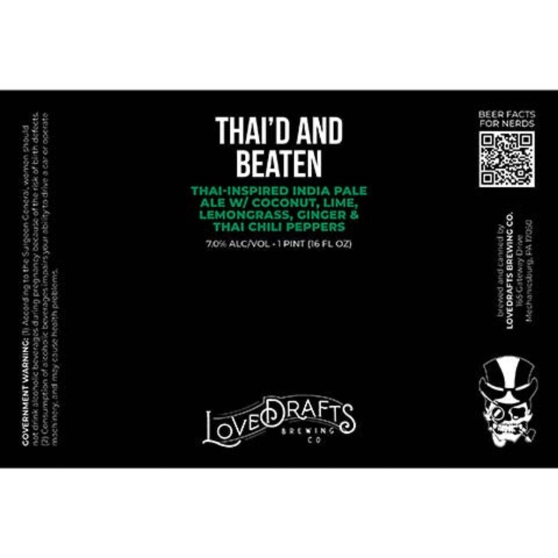 Lovedrafts Thai’d And Beaten IPA 16OZ SINGLE CAN