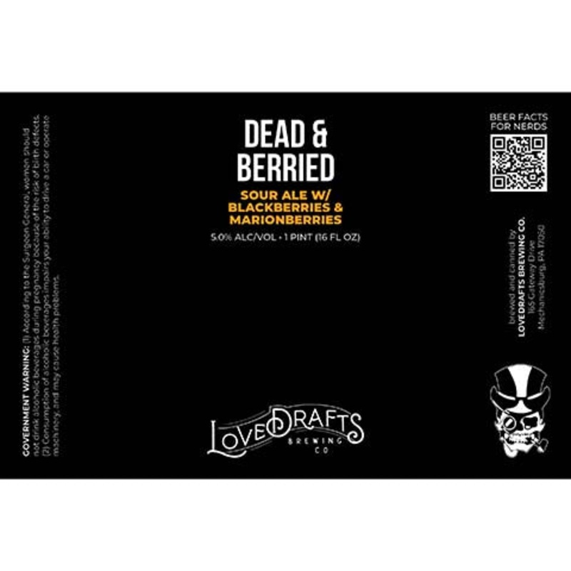 Lovedrafts Dead & Berried Sour Ale 16OZ SINGLE CAN