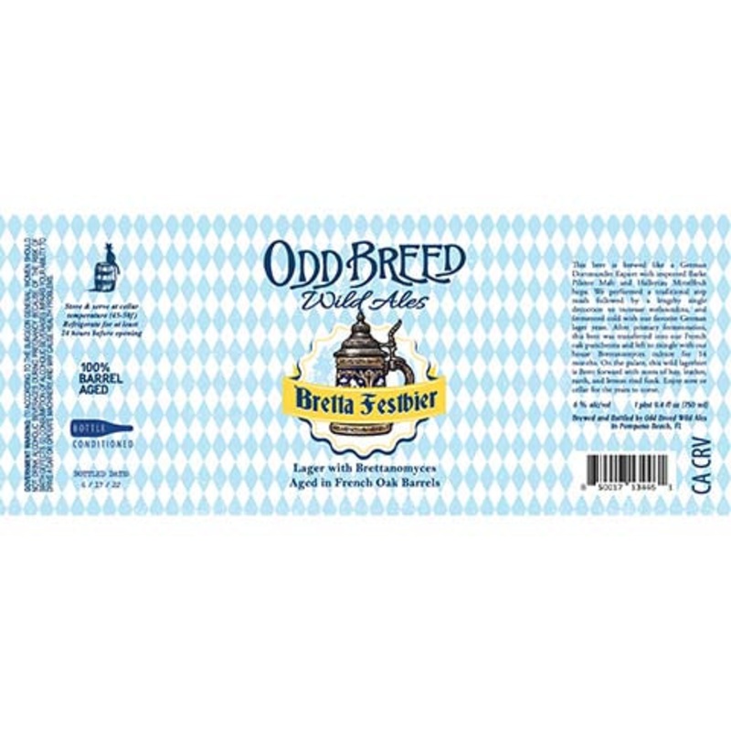 Odd Breed Bretta Festbier Lager 750ML BTL