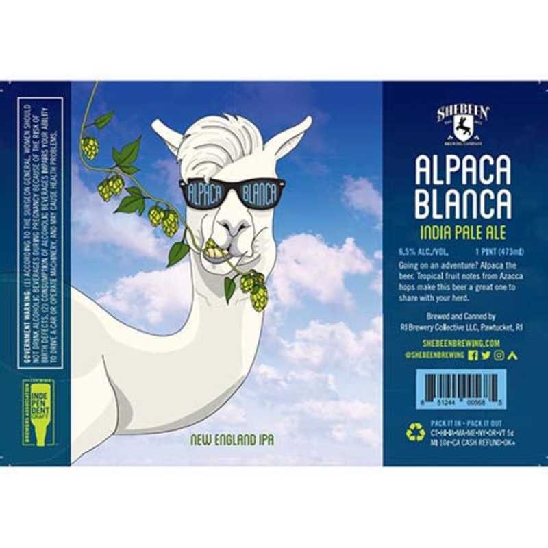 Shebeen Alpaca Blanca NEIPA 16OZ SINGLE CAN