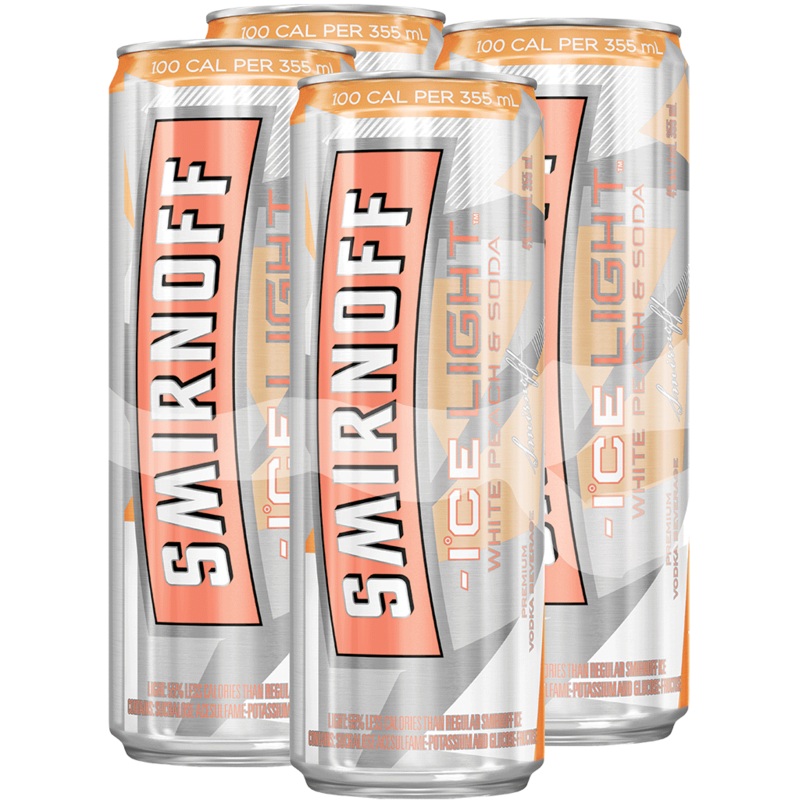 SMIRNOFF ICE LIGHT WHITE PEACH 4 CANS