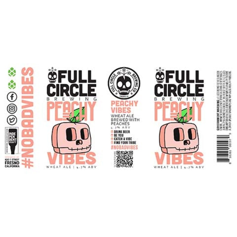 Full Circle Peachy Vibes Wheat Ale 16OZ SINGLE CAN