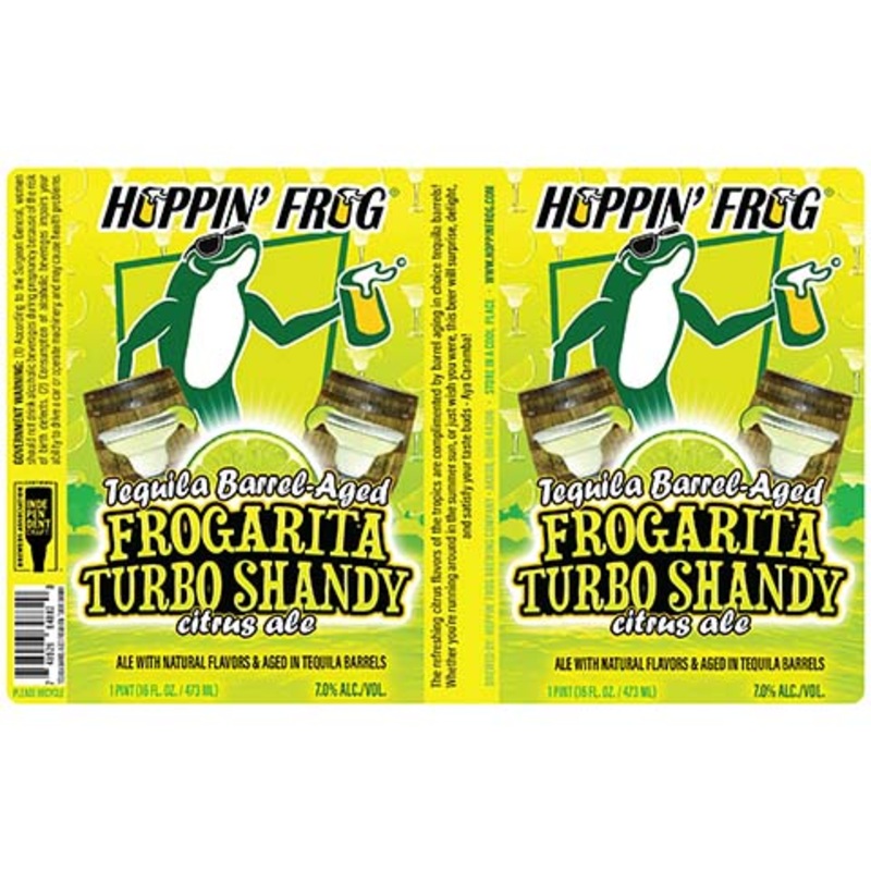 Hoppin’ Frog Tequila Barrel Aged Frogrita Citrus Ale 16OZ SINGLE CAN