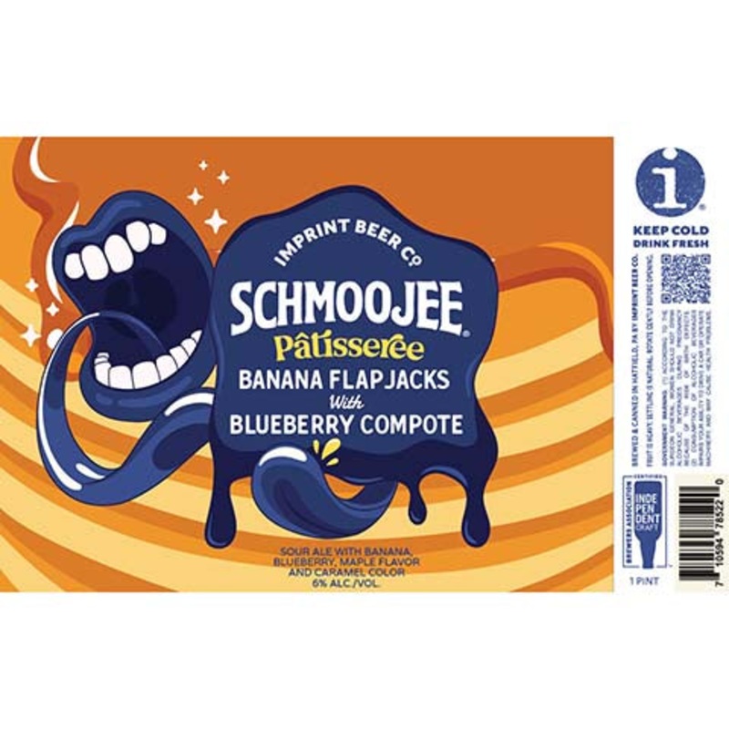 Imprint Beer Schmoojee Patisseree Banana Flapjacks with Blueberry Compote Sour Ale 16OZ SINGLE CAN