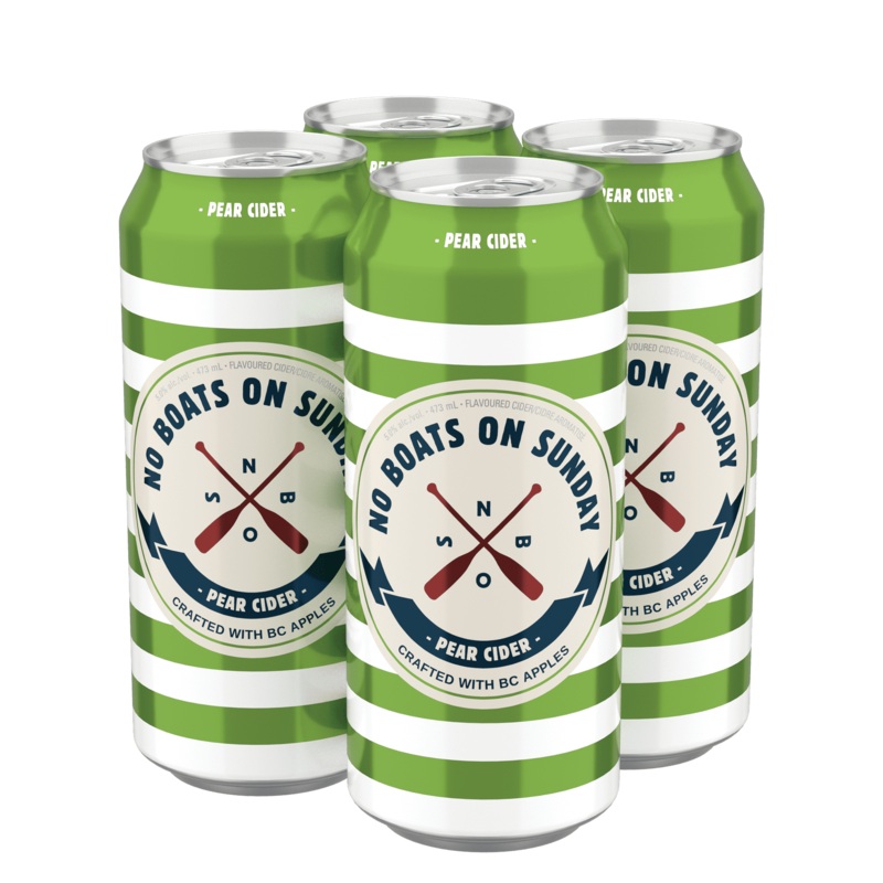 NO BOATS ON SUNDAY PEAR CIDER  4 CANS
