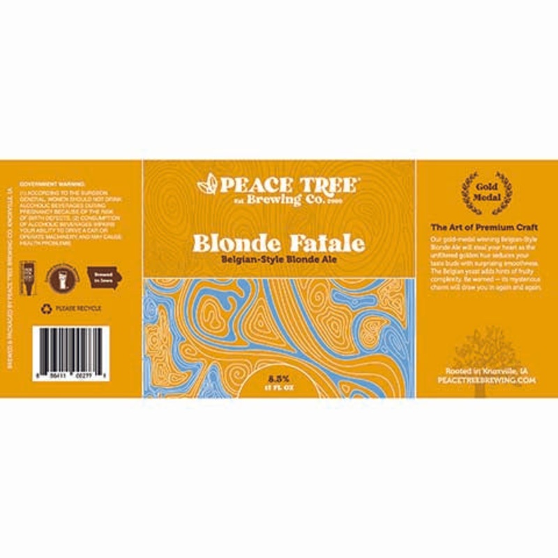 Peace Tree Blonde Fatale Belgian-Style Blonde Ale 12OZ SINGLE CAN