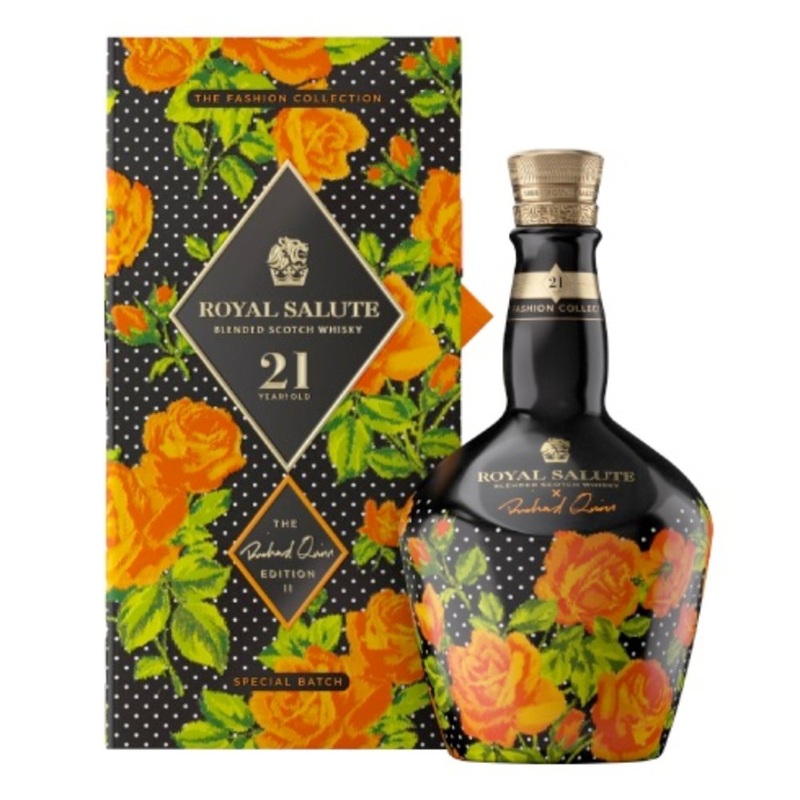Royal Salute 21 Year Old Richard Quinn Edition II – Orange Roses and Polka Dots Print