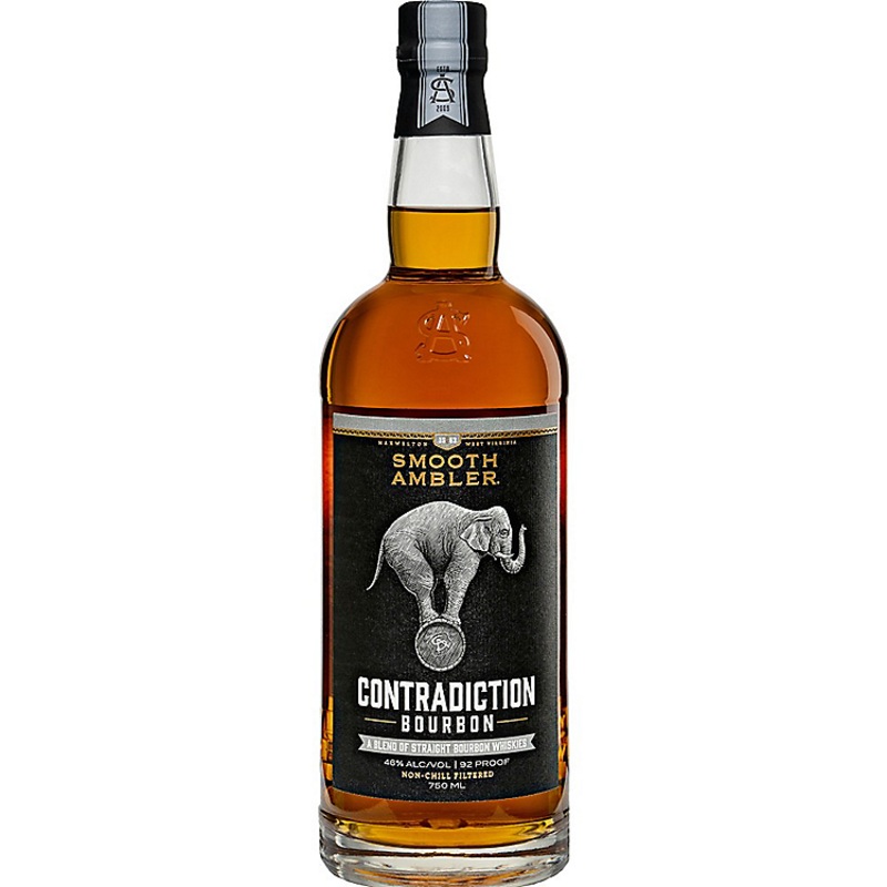 SMOOTH AMBLER BLENDED BOURBON CONTRADICTION 92 W/ 2 ROCKS GLASSES 750ML 750ML