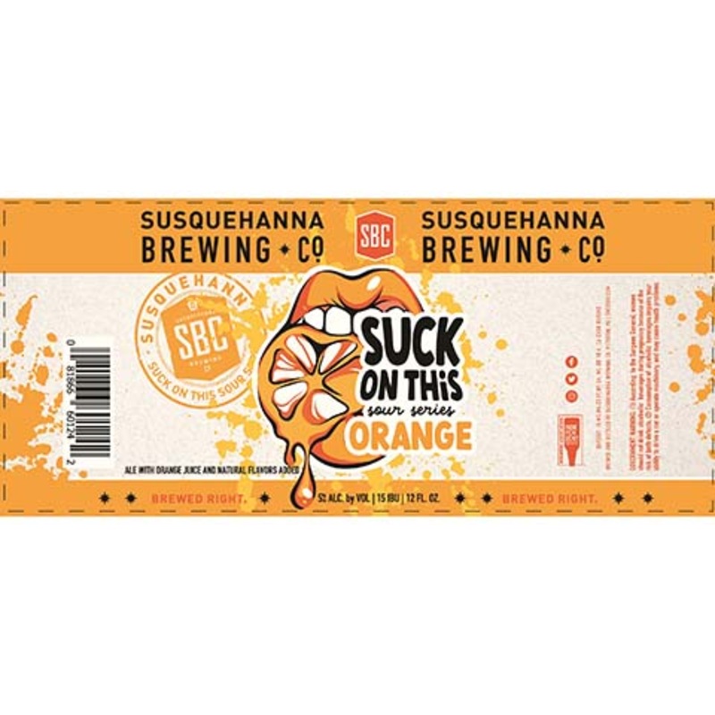Susquehanna Suck On This Sour Series Orange 12OZ SINGLE BTL