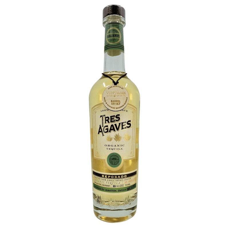 Tres Agaves VW&S Selected Single Barrel Reposado Organic Tequila 750ML BTL