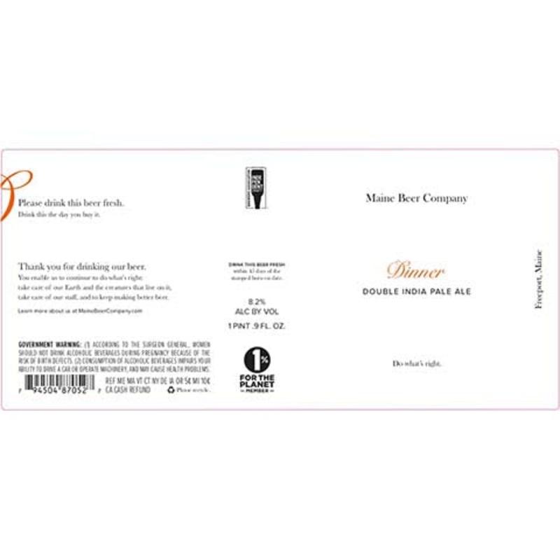Maine Dinner DIPA 500ML BTL