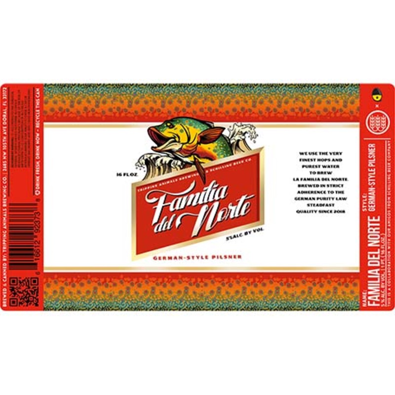 Tripping Animals Familia Del Norte Pilsner 16OZ SINGLE CAN