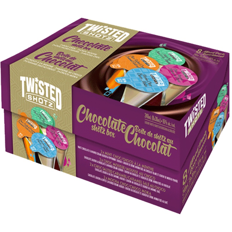 TWISTED SHOTZ CHOCOLATE BOX 8 X 30 ML