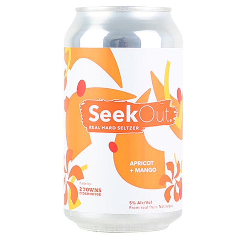 2 Towns SeekOut – Apricot + Mango Seltzer 12OZ SINGLE CAN