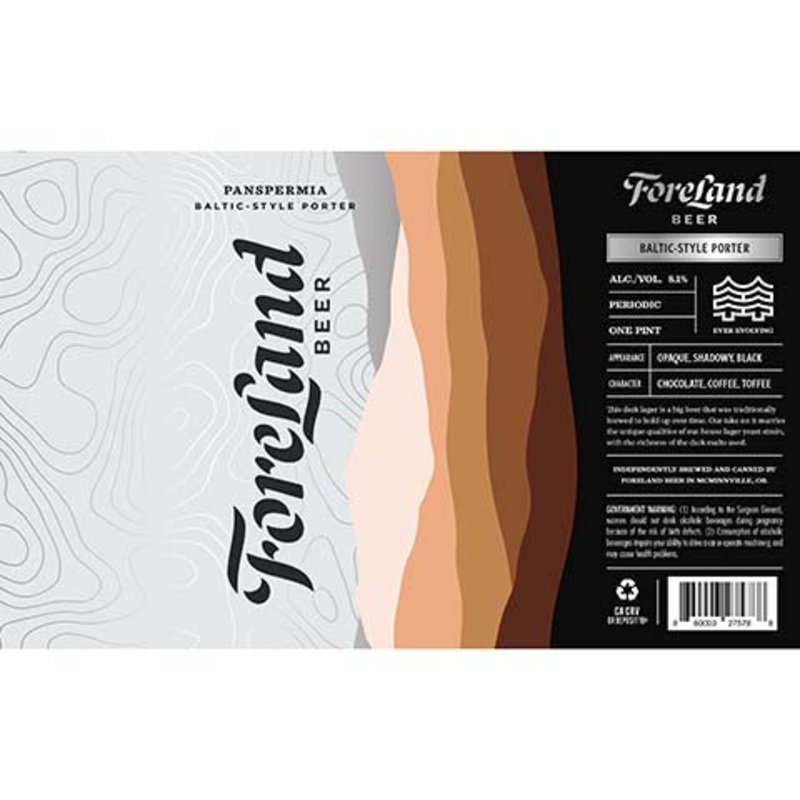 Foreland Panspermia Baltic Porter 16OZ SINGLE CAN