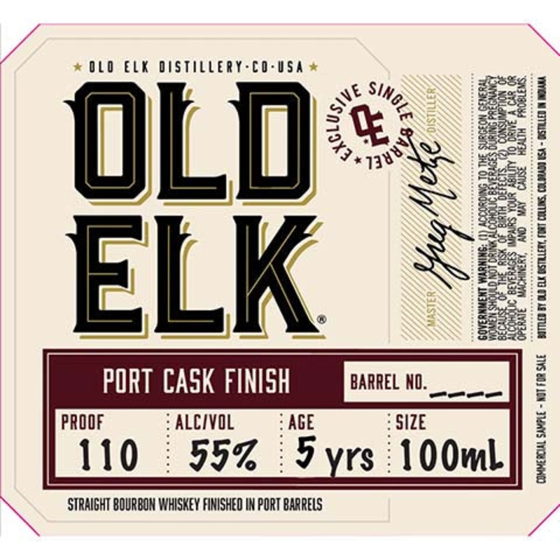 Old Elk Port Cask Finish Straight Bourbon Whiskey 100ML BTL