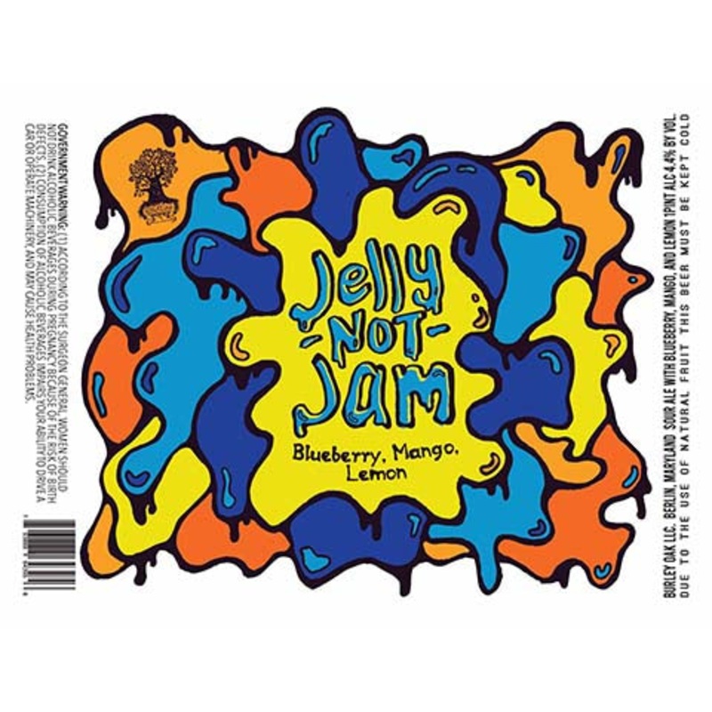 Burley Oak Jelly Not Jam (Blueberry, Mango, Lemon) 16OZ SINGLE CAN