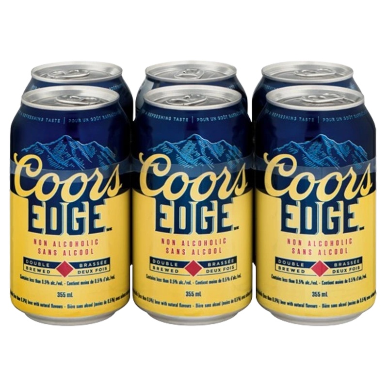 COORS EDGE NON-ALCOHOLIC BEER 355ML 6PK CAN @ Airdrie [1005305] 2130 ml