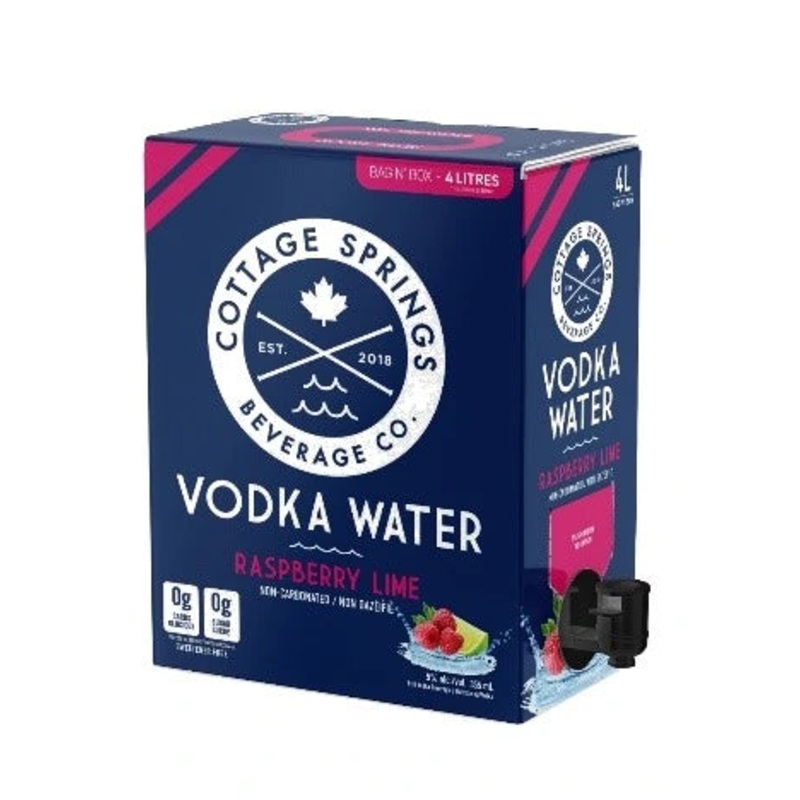COTTAGE SPRINGS VODKA WATER RASPBERRY LIME 4L @ Kelowna [1041690] 4000 ml