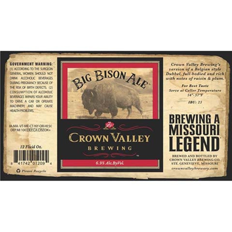 Crown Valley Big Bison Ale 12OZ SINGLE BTL