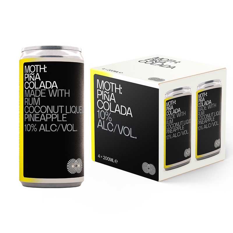 Moth Drinks Pina Colada Can 6/4PK 200ML 200ml Bottle