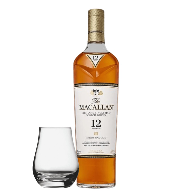 The Macallan 12 Year Old Sherry Oak with Spey Dram Glass