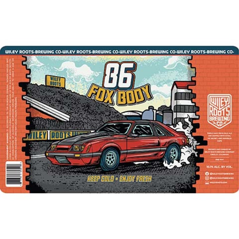 Wiley Roots 86 Fox Body Triple Hazy IPA 16OZ SINGLE CAN