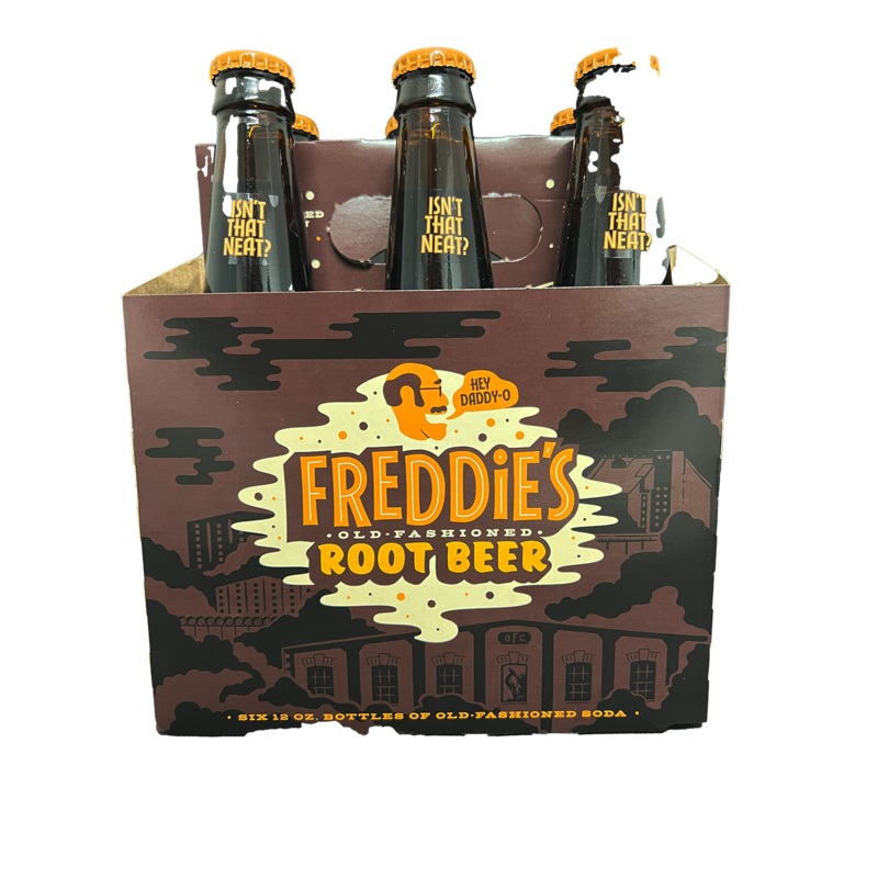 Freddies Root Beer 6 Pack Bottles