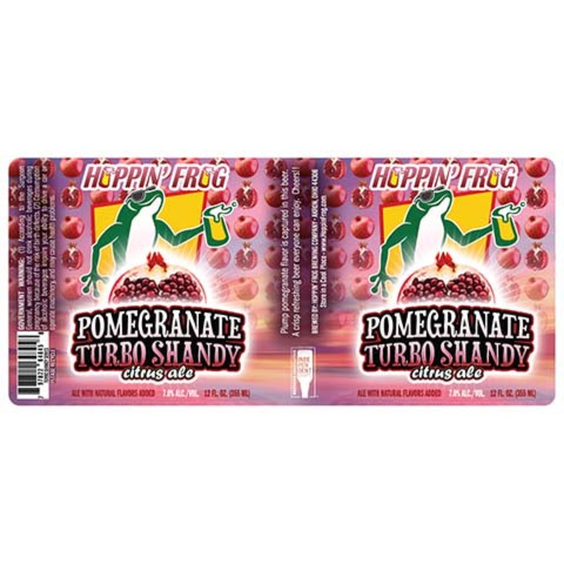 Hoppin’ Frog Pomegranate Turbo Shandy Citrus Ale 12OZ SINGLE CAN