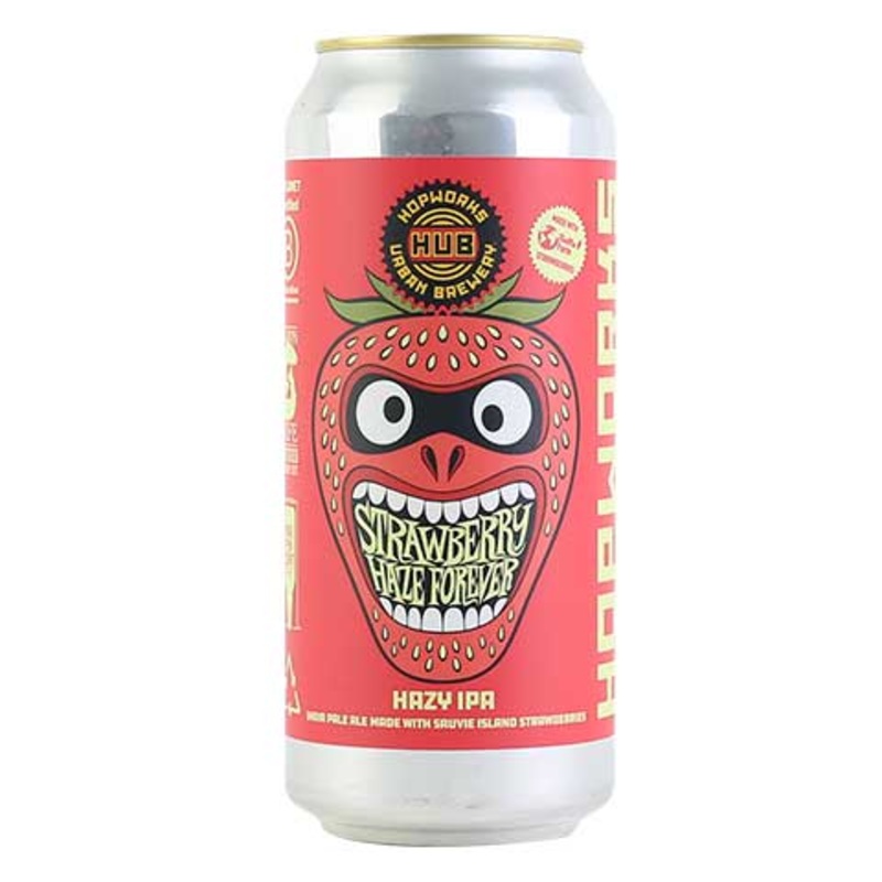 Hopworks Urban Brewery Strawberry Haze Forever Hazy IPA 16OZ SINGLE CAN