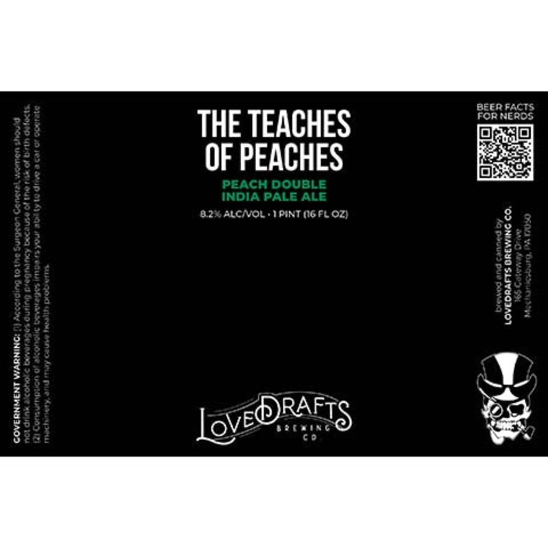 Lovedrafts The Teaches of Peaches Peach DIPA 16OZ SINGLE CAN