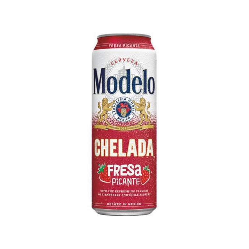 Beer 24oz Can Modelo Chelada Fresa Picante