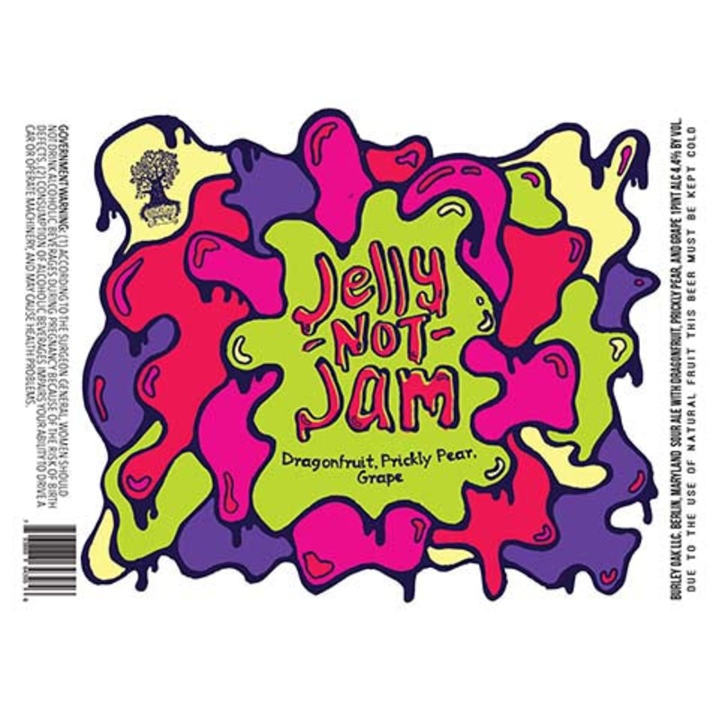 Burley Oak Jelly Not Jam Dragonfruit, Prickly Pear, Grape Sour Ale 16OZ SINGLE CAN