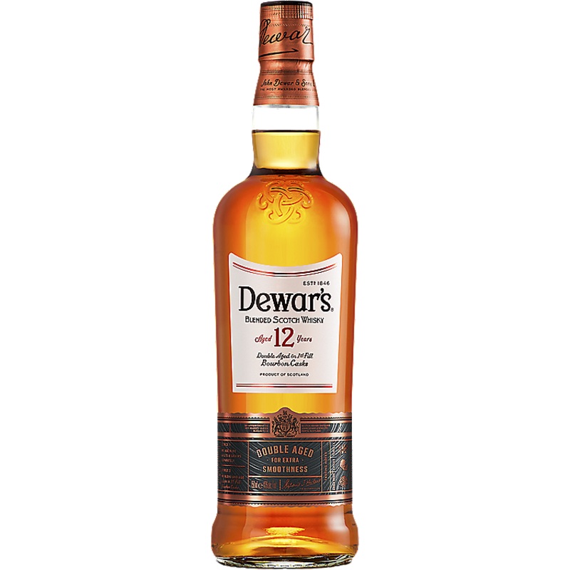 DEWAR’S BLENDED SCOTCH DOUBLE AGED 1ST FILL BOURBON CASKS 12 YR 80 750ML 750ML