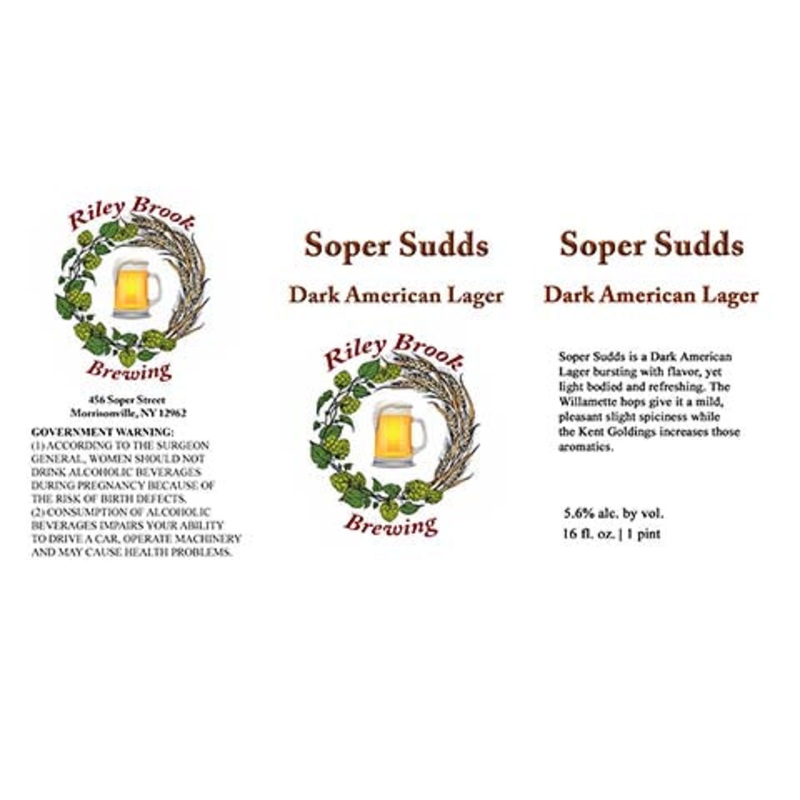 Riley Brook Soper Sudds Dark American Lager 16OZ SINGLE CAN
