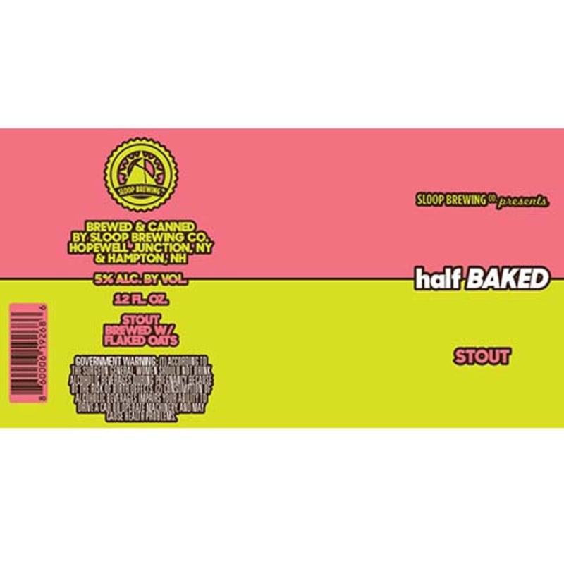 Sloop half BAKED Stout 12OZ SINGLE CAN
