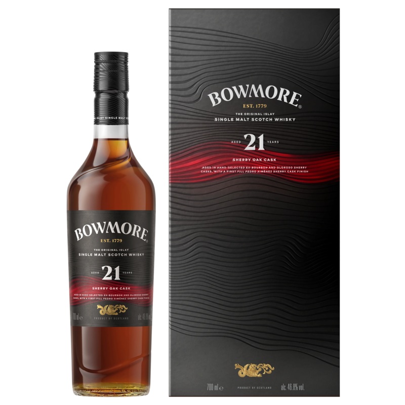 BOWMORE 21YR SHERRY OAK ISLAY SINGLE MALT SCOTCH 700ML @ Sage Hill [1057132] 700 ml