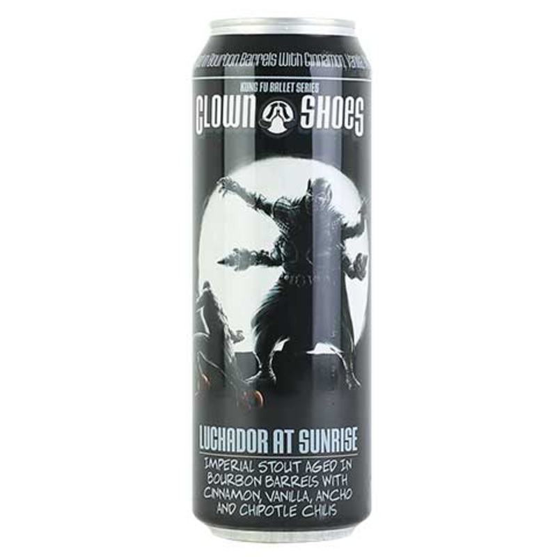 Clown Shoes Luchador At Sunrise Bourbon Barrel-Aged Stout 19.2OZ SINGLE CAN