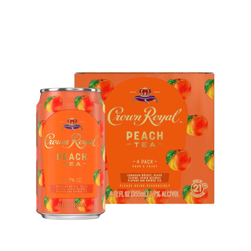 CROWN ROYAL PEACH TEA 6 CANS