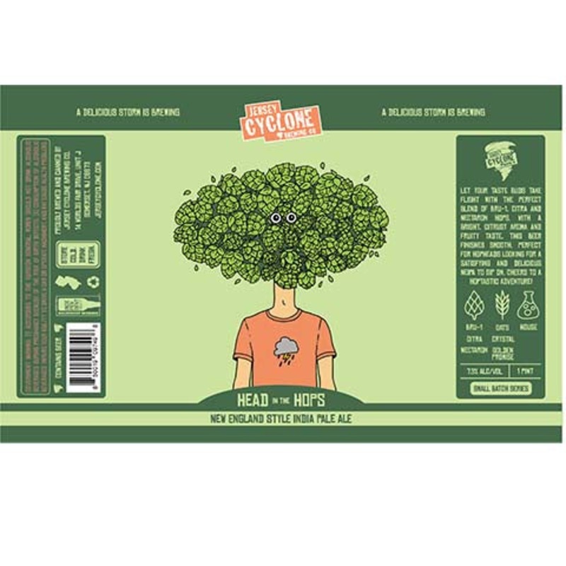 Jersey Cyclone Head In the Hops Hazy IPA 16OZ SINGLE CAN
