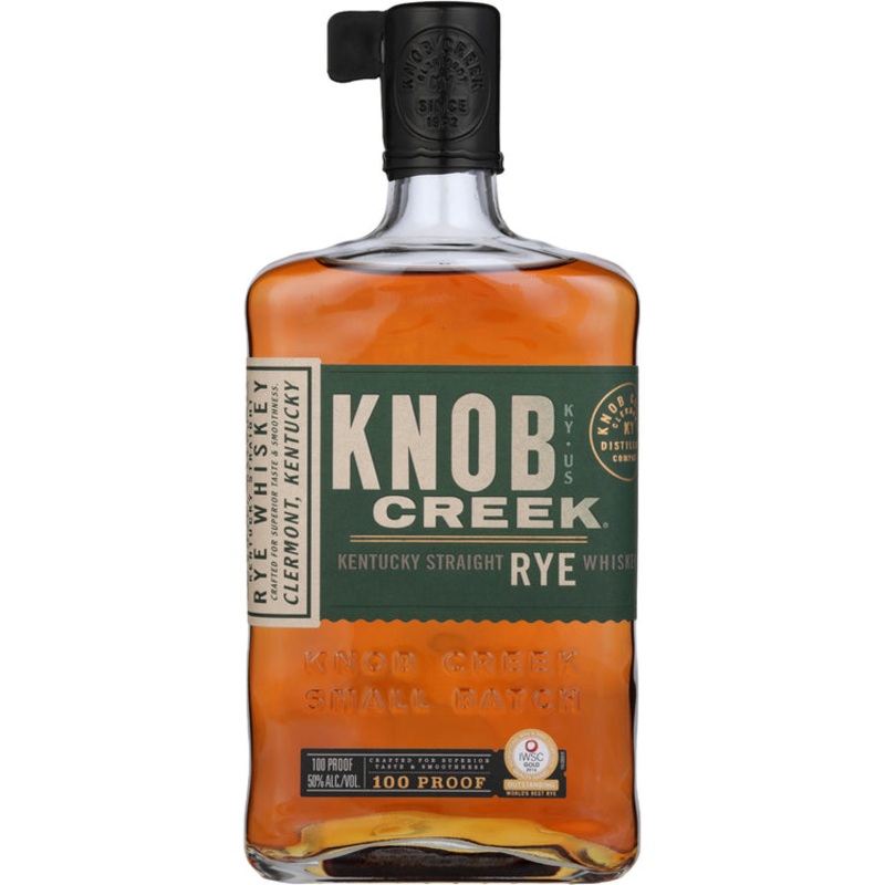 KNOB CREEK STRAIGHT RYE WHISKEY SMALL BATCH 100 750ML 750ML