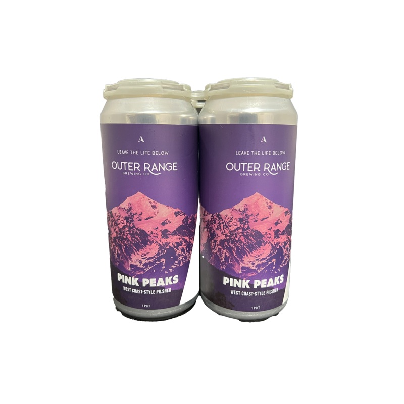 Outer Range Pink Peaks West Coast Pilsner 4 Pack
