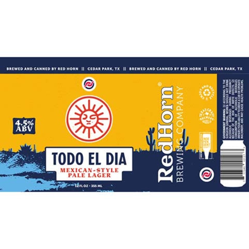Red Horn Todo El Dia Mexican Pale Lager 12OZ SINGLE CAN
