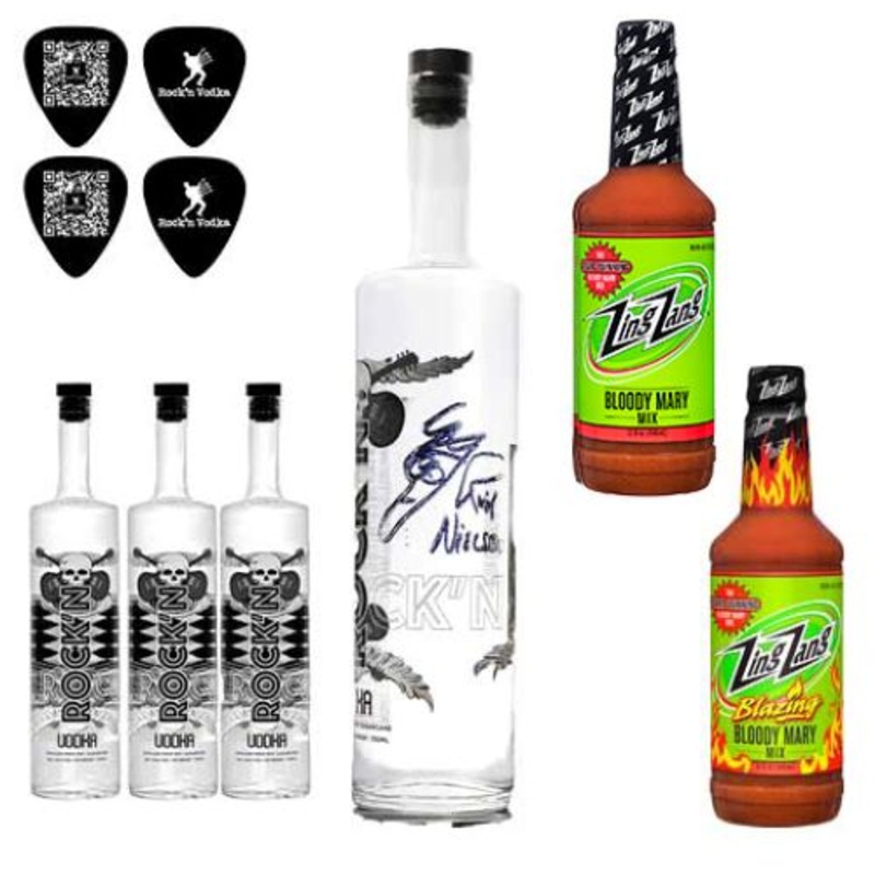 Rock’n Vodka Rick Nielsen Signed Bottle Only Gift Box Set Single Signed Bottle Bundle